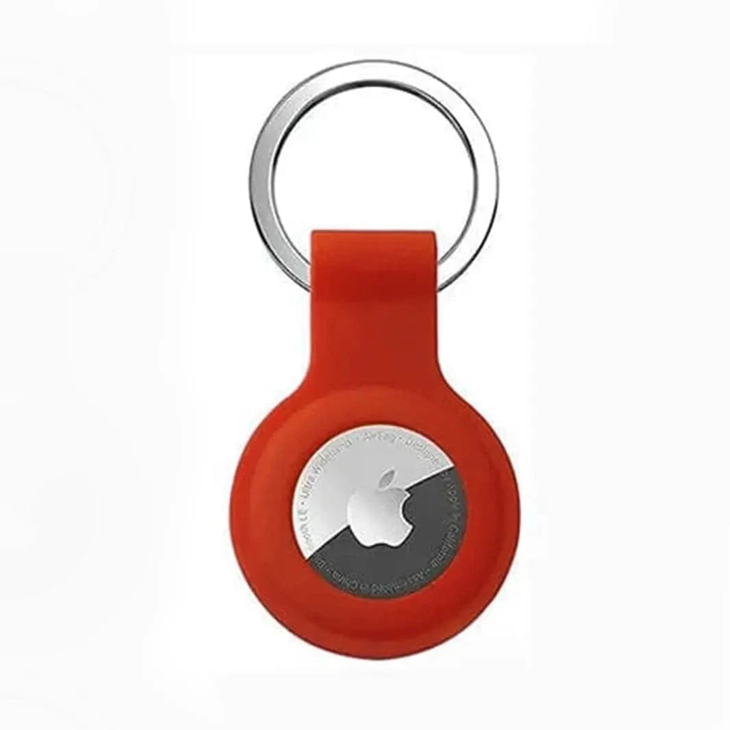 Apple Soft Silicone AirTag Keychain Red - Ktusu