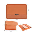 3-in-1 Foldable Multi-Function PU Leather Laptop Sleeve Bag - Ktusu