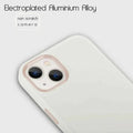 3 In 1 Metal Camera Frame Matte TPU Case for iPhone 13 Pro Max iPhone 13 Pro Max / White - Ktusu