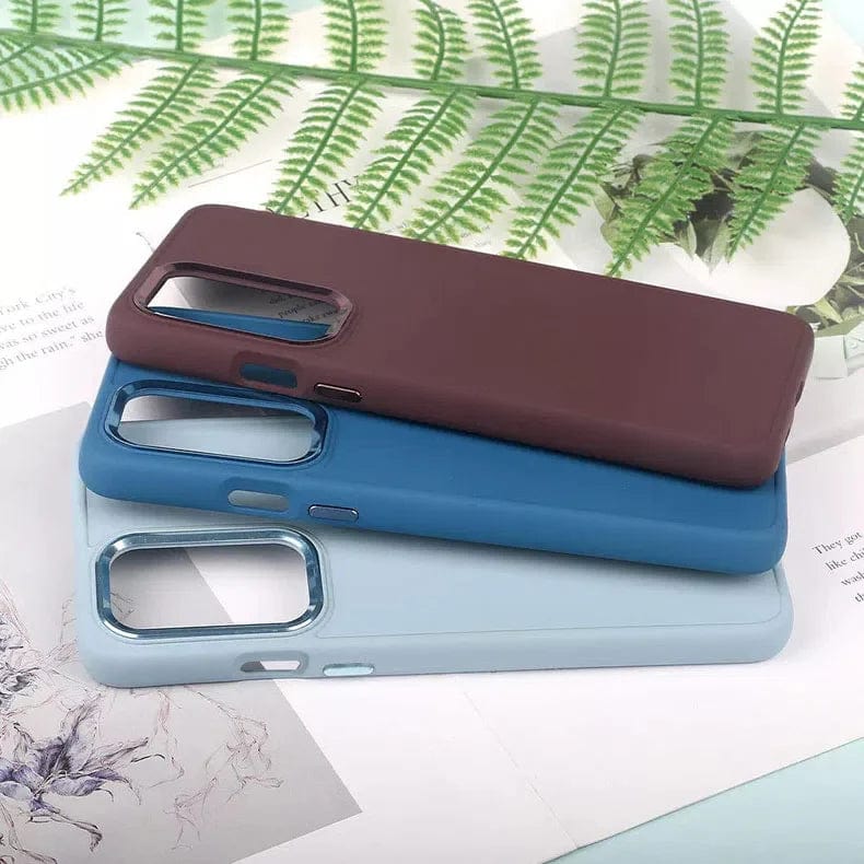3 in 1 Metal Camera Frame Matte TPU Case for Samsung S23 Plus - Ktusu