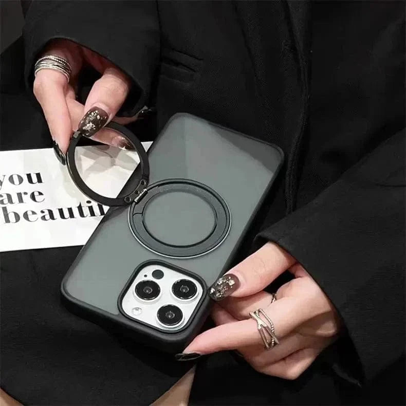 360 Degree Rotatable Magnetic Kickstand Shockproof Hard Case for iPhone 14 - Ktusu