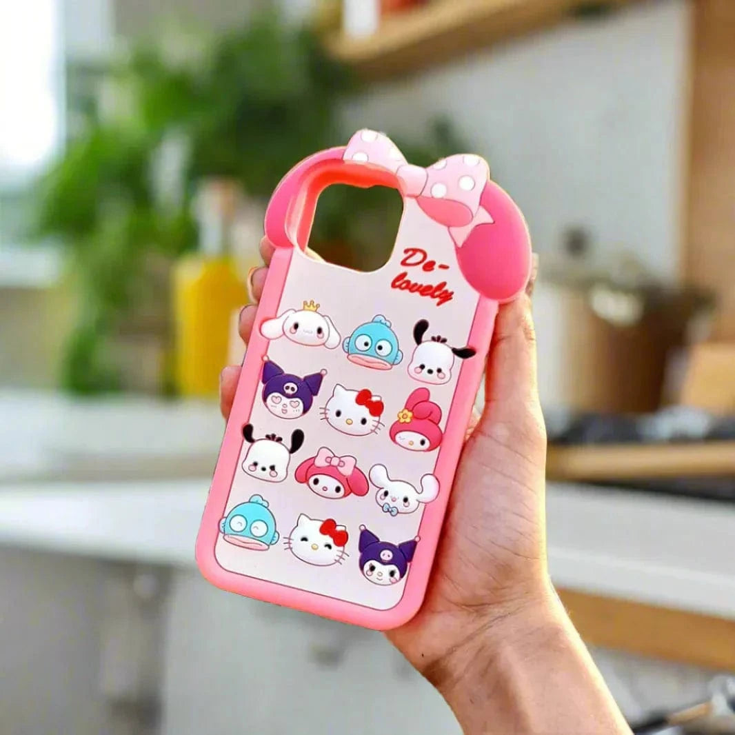 3D Cartoon Character Soft Silicone Case for iPhone 16 - Ktusu
