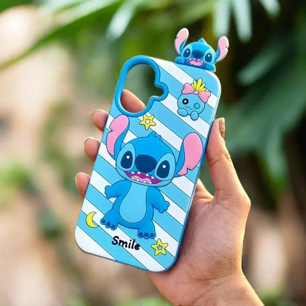 3D Cartoon Character Soft Silicone Case for iPhone 16 iPhone 16 / Smile - Ktusu