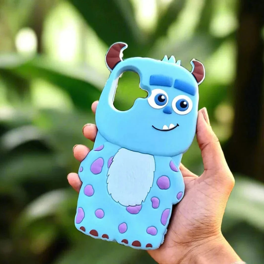 3D Cartoon Character Soft Silicone Case for iPhone 16 iPhone 16 / Sulley - Ktusu