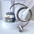 3D Silicone Cover with Spiral for Apple Adapter 18-20W / Penguin - Ktusu