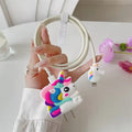 3D Silicone Cover with Spiral for Apple Adapter 18-20W / Unicorn White - Ktusu