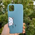 4 Cut Soft Touch Coating Printed Matte Hard Case for iPhone 14 Plus iPhone 14 Plus / Blue 1 - Ktusu