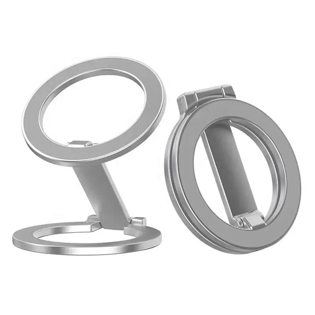 4-in-1 Magnetic Grip Stand for Magsafe Function Built in Cases Silver - Ktusu