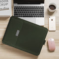 4-in-1 Portable Waterproof Integrated Stand Laptop Sleeve Bag Up to 11 inch Laptop / Dark Green - Ktusu