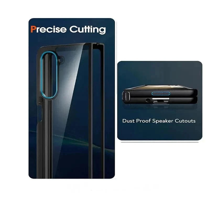 Acrylic TPU PC Glossy Matte Bumper Case for Samsung Z Fold4 Samsung Z Fold4 / Black - Ktusu