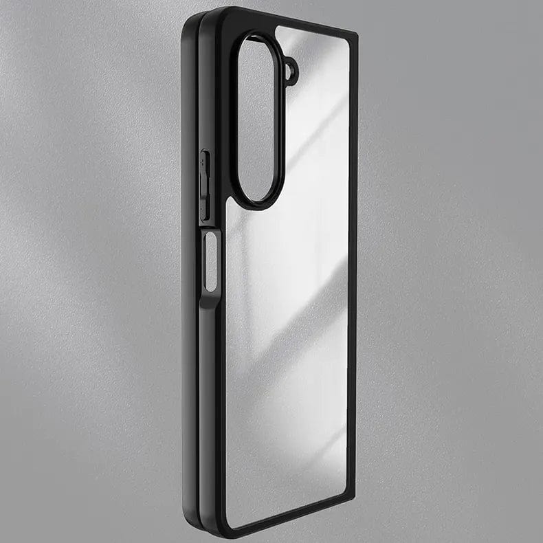 Acrylic TPU PC Glossy Matte Bumper Case for Samsung Z Fold5 Samsung Z Fold5 / Black - Ktusu