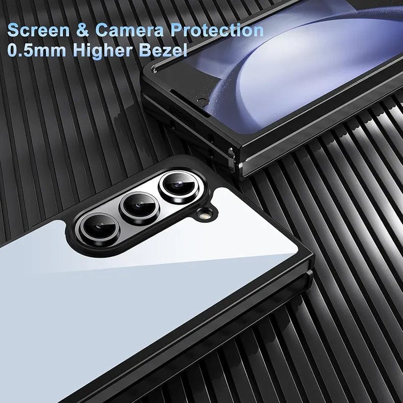 Acrylic TPU PC Glossy Matte Bumper Case for Samsung Z Fold5 Samsung Z Fold5 / Black - Ktusu