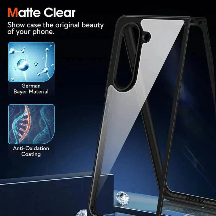 Acrylic TPU PC Glossy Matte Bumper Case for Samsung Z Fold6 Samsung Z Fold6 / Black - Ktusu