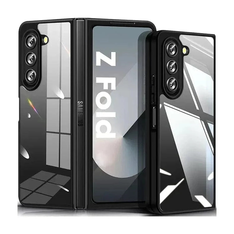 Acrylic TPU PC Glossy Matte Bumper Case for Samsung Z Fold6 Samsung Z Fold6 / Black - Ktusu