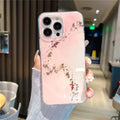 Aesthetic Laser Printing Luxury Hard Case for iPhone 15 Pro Max iPhone 15 Pro Max / Pink Marble - Ktusu