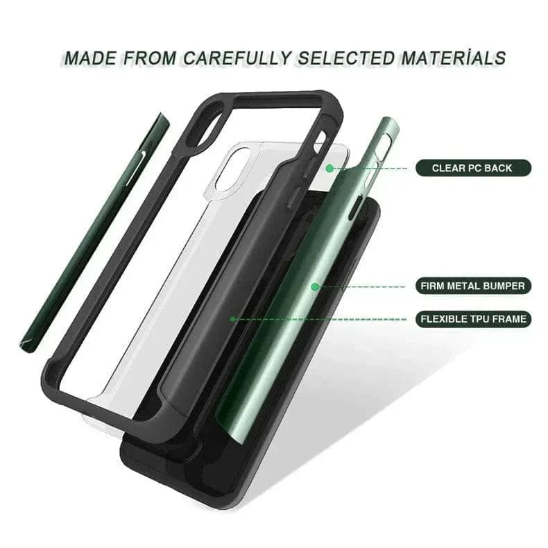 Aluminum Alloy Metal Edge Transparent Case for iPhone 13 Pro - Ktusu