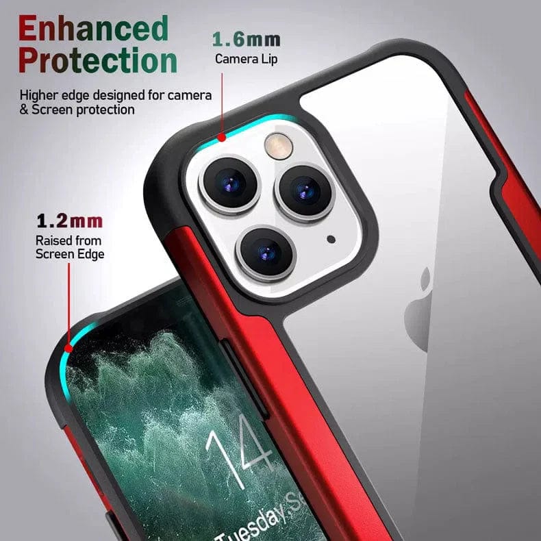 Aluminum Alloy Metal Edge Transparent Case for iPhone 13 Pro - Ktusu