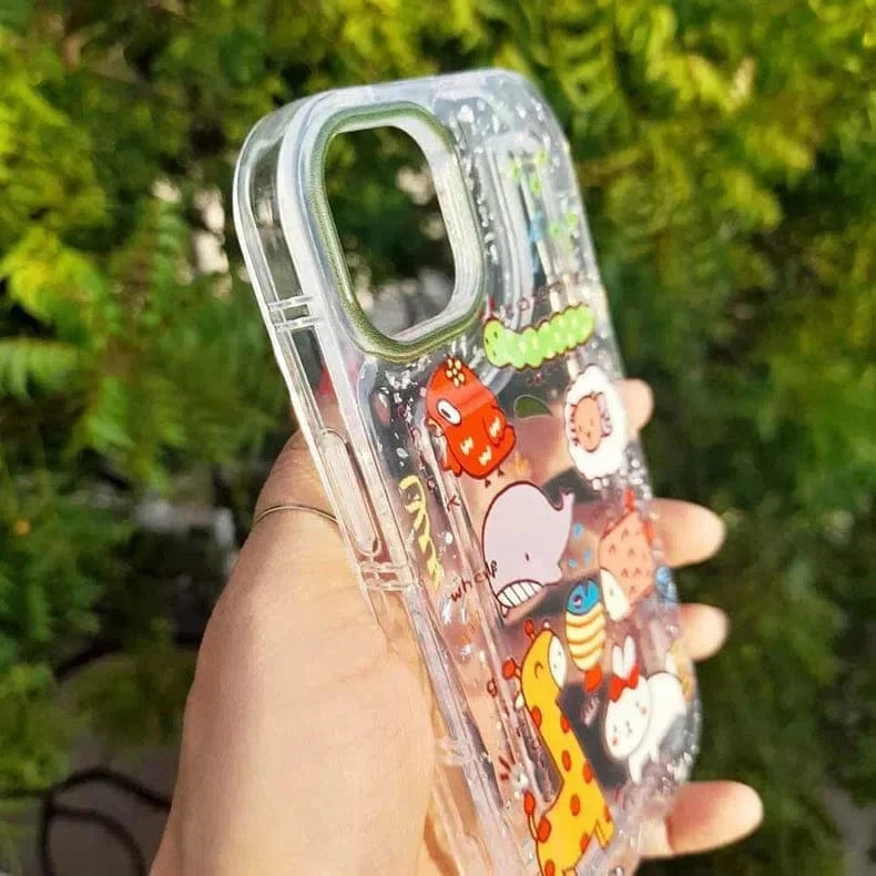 Animal Print Silver Glitter Foil Clear Soft Case for iPhone 13 Pro Max - Ktusu