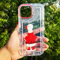 Animal Print Silver Glitter Foil Clear Soft Case for iPhone 13 Pro Max iPhone 13 Pro Max / Friend - Ktusu