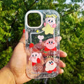 Animal Print Silver Glitter Foil Clear Soft Case for iPhone 14 Pro iPhone 14 Pro / Star Kapi - Ktusu