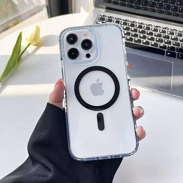 Anti Storm Magnetic Shield With Magsafe Case for iPhone 15 Pro iPhone 15 Pro / Black / with magsafe - Ktusu