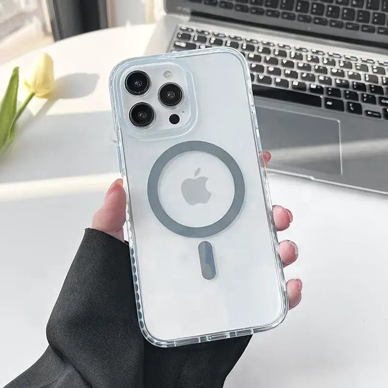 Anti Storm Magnetic Shield With Magsafe Case for iPhone 15 Pro iPhone 15 Pro / Grey / with magsafe - Ktusu