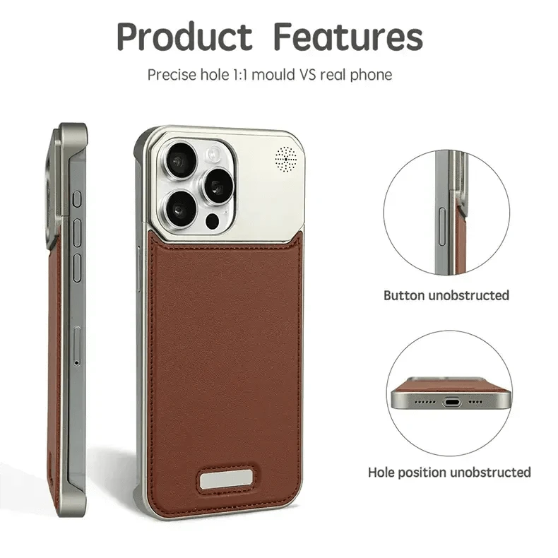 Aromatherapy Magsafe Leather Heat Dissipation Case for iPhone 15 Pro Max - Ktusu
