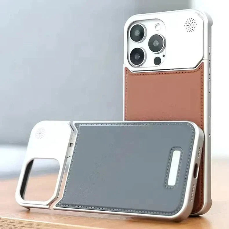 Aromatherapy Magsafe Leather Heat Dissipation Case for iPhone 15 Pro Max iPhone 15 Pro Max / Black / with magsafe - Ktusu