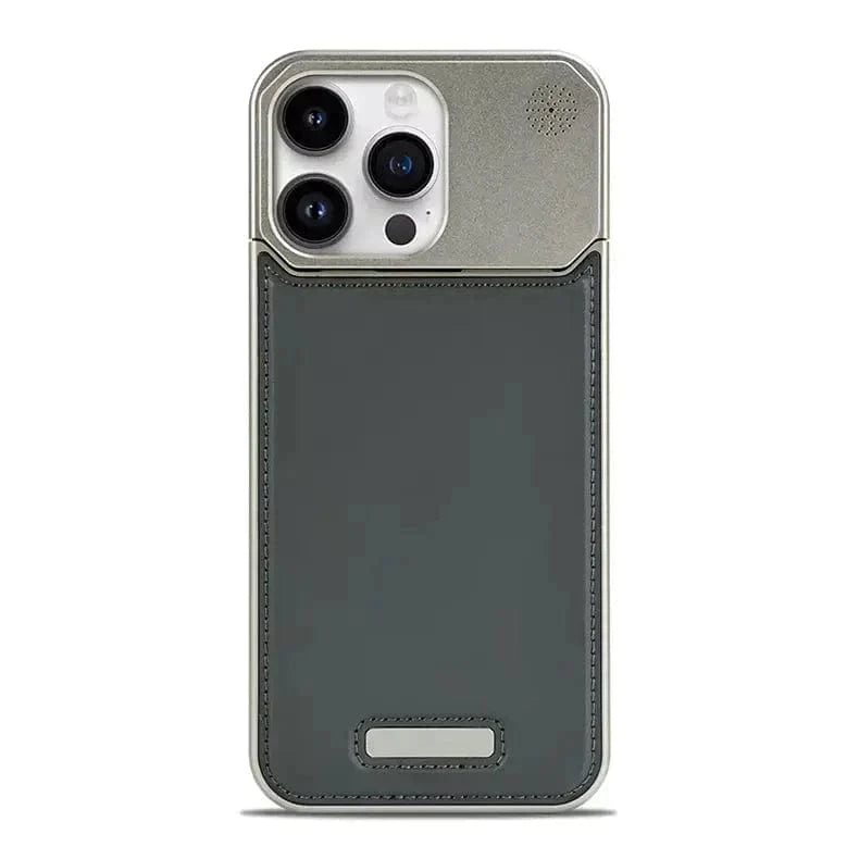Aromatherapy Magsafe Leather Heat Dissipation Case for iPhone 15 Pro Max iPhone 15 Pro Max / Grey / with magsafe - Ktusu