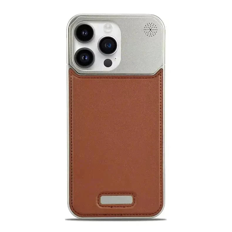Aromatherapy Magsafe Leather Heat Dissipation Case for iPhone 15 Pro Max iPhone 15 Pro Max / Natural Titanium / with magsafe - Ktusu