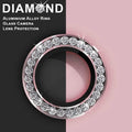 Bling Sparkling Diamond Camera Lens Ring for iPhone 12 iPhone 12 / Rose gold - Ktusu