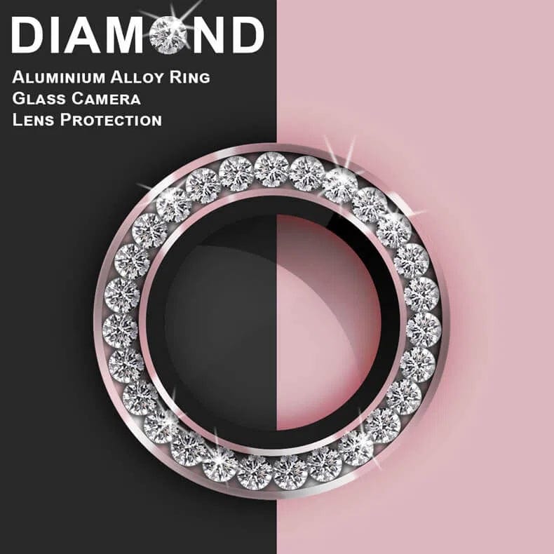 Bling Sparkling Diamond Camera Lens Ring for iPhone 12 iPhone 12 / Rose gold - Ktusu