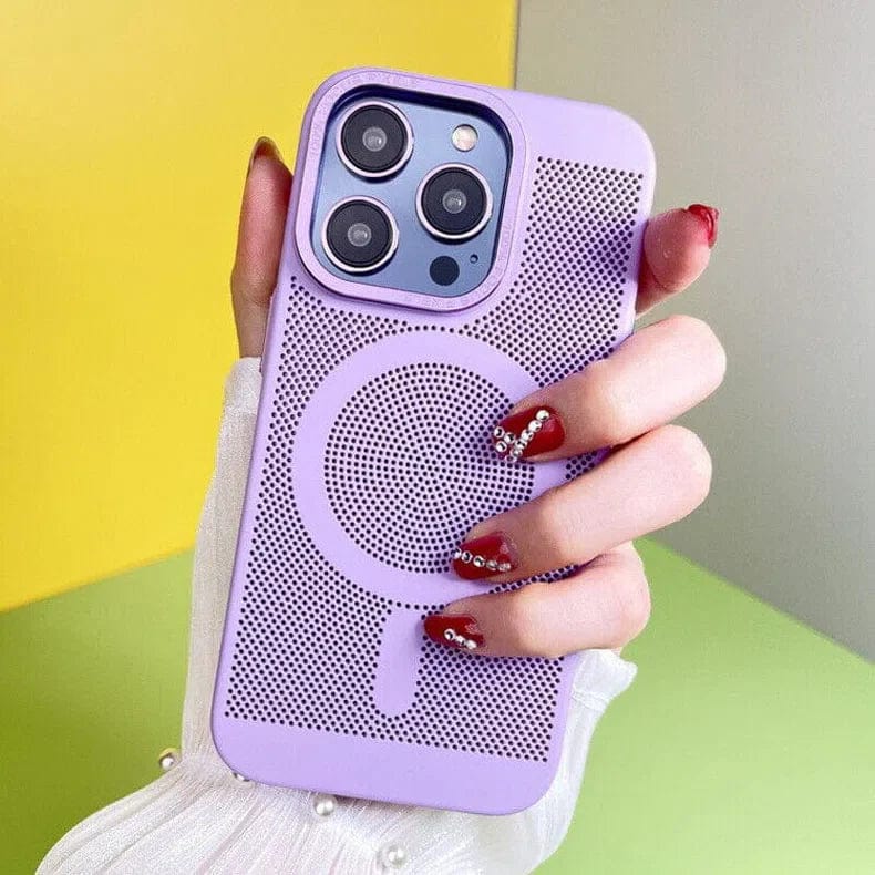 Breathable Heat-Dissipation Magsafe Case for iPhone 13 Pro Max iPhone 13 Pro Max / Lavender / with magsafe - Ktusu