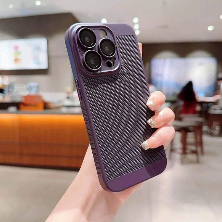 Breathable Heat-Dissipation Magsafe Case for iPhone 15 Plus iPhone 15 Plus / Deep Purple / without magsafe - Ktusu