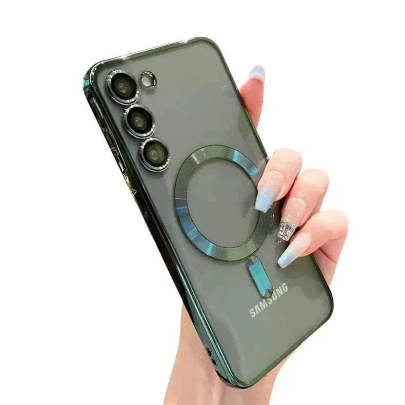 Camera Lens Protective Magnetic Magsafe Soft Case for Samsung S22 Plus Samsung S22 Plus / Black - Ktusu