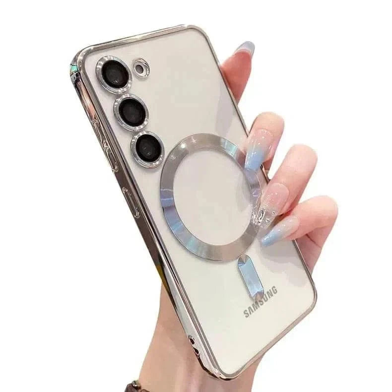 Camera Lens Protective Magnetic Magsafe Soft Case for Samsung S22 Plus Samsung S22 Plus / Black - Ktusu