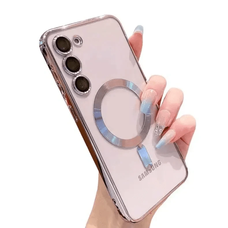 Camera Lens Protective Magnetic Magsafe Soft Case for Samsung S22 Plus Samsung S22 Plus / Black - Ktusu