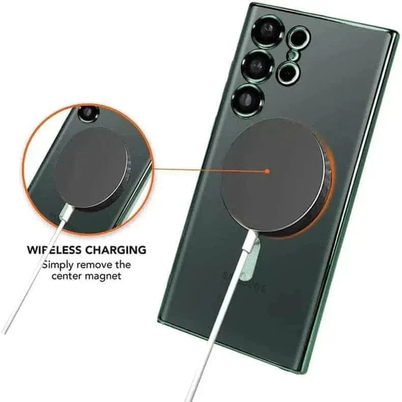 Camera Lens Protective Magnetic Magsafe Soft Case for Samsung S22 Plus Samsung S22 Plus / Black - Ktusu