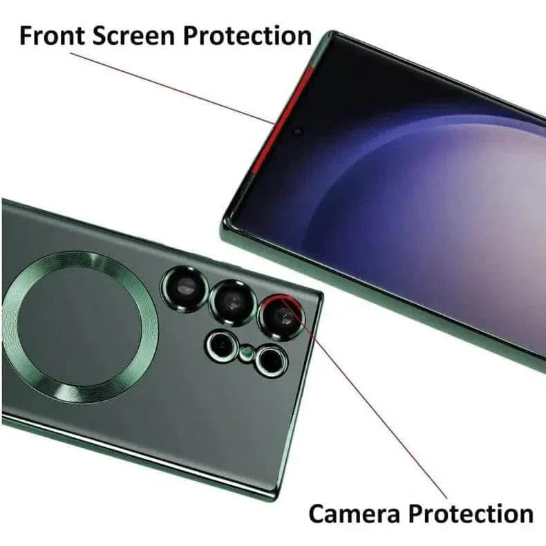 Camera Lens Protective Magnetic Magsafe Soft Case for Samsung S22 Plus Samsung S22 Plus / Black - Ktusu