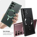 Camera Lens Protective Magnetic Magsafe Soft Case for Samsung S22 Plus Samsung S22 Plus / Black - Ktusu