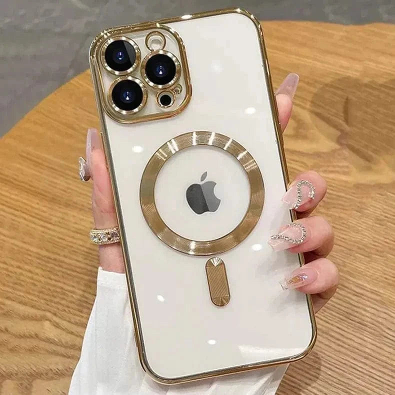 Camera Lens Protective Magsafe Case for iPhone 13 iPhone 13 / Gold / with magsafe - Ktusu