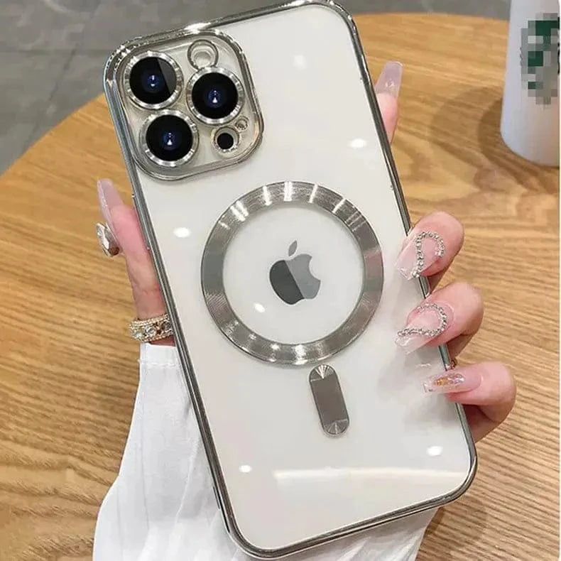 Camera Lens Protective Magsafe Case for iPhone 13 iPhone 13 / Silver / with magsafe - Ktusu