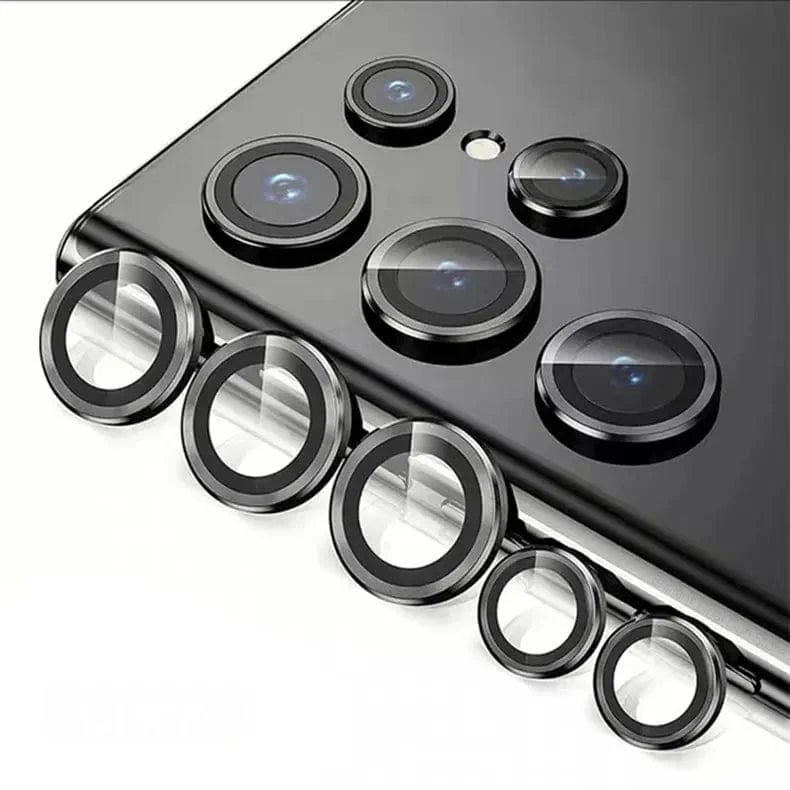 Camera Lens Protector Aluminum Alloy Ring for Samsung S22 Ultra Samsung S22 Ultra / Black - Ktusu