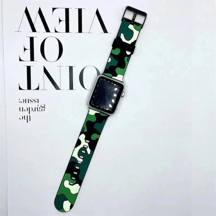 Camo Soft Silicone Band for Apple Watch 42 | 44 | 45 | Ultra 49 | 46mm S10 42 | 44 | 45 | Ultra 49 | 46mm S10 / Brown - Ktusu