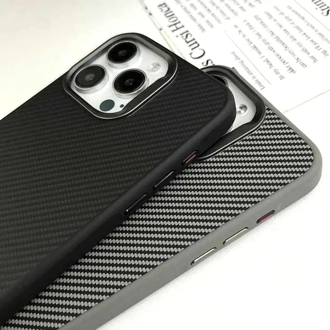 Carbon Fiber Magsafe PC Back and TPU Frame Case for iPhone 16 Plus - Ktusu