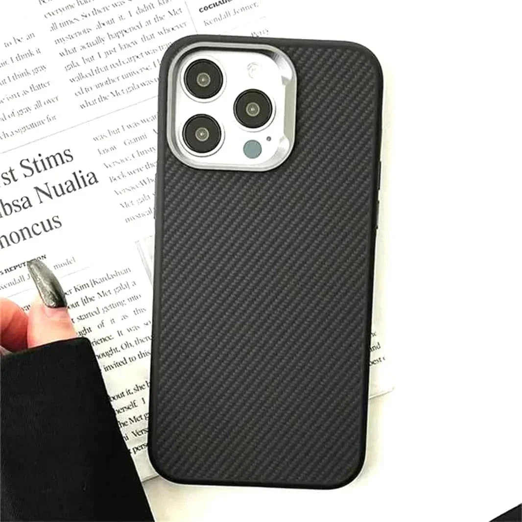 Carbon Fiber Magsafe PC Back and TPU Frame Case for iPhone 16 Plus - Ktusu