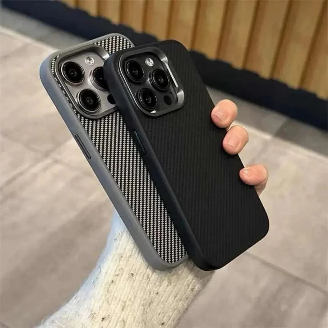 Carbon Fiber Magsafe PC Back and TPU Frame Case for iPhone 16 Plus - Ktusu
