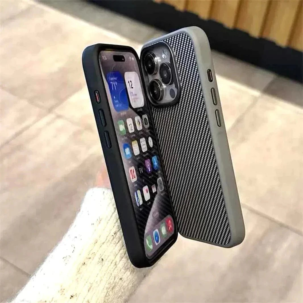 Carbon Fiber Magsafe PC Back and TPU Frame Case for iPhone 16 Plus - Ktusu