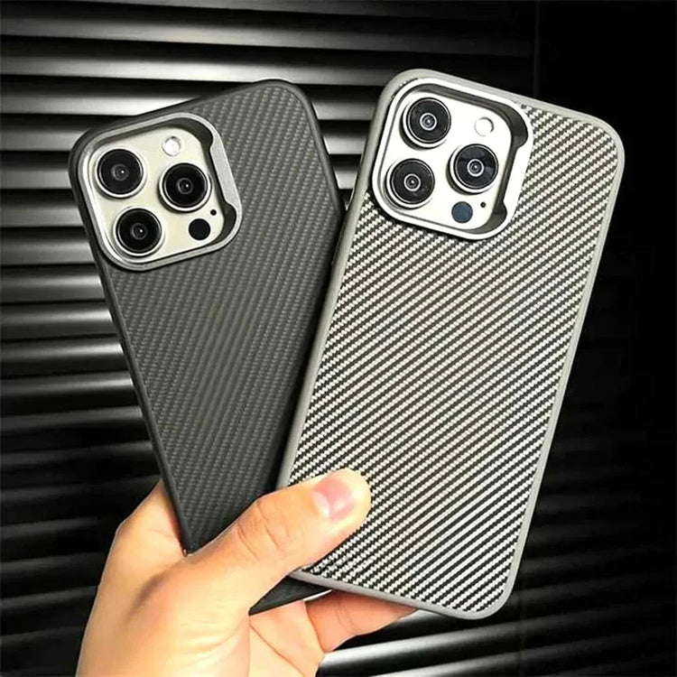 Carbon Fiber Magsafe PC Back and TPU Frame Case for iPhone 16 Plus - Ktusu