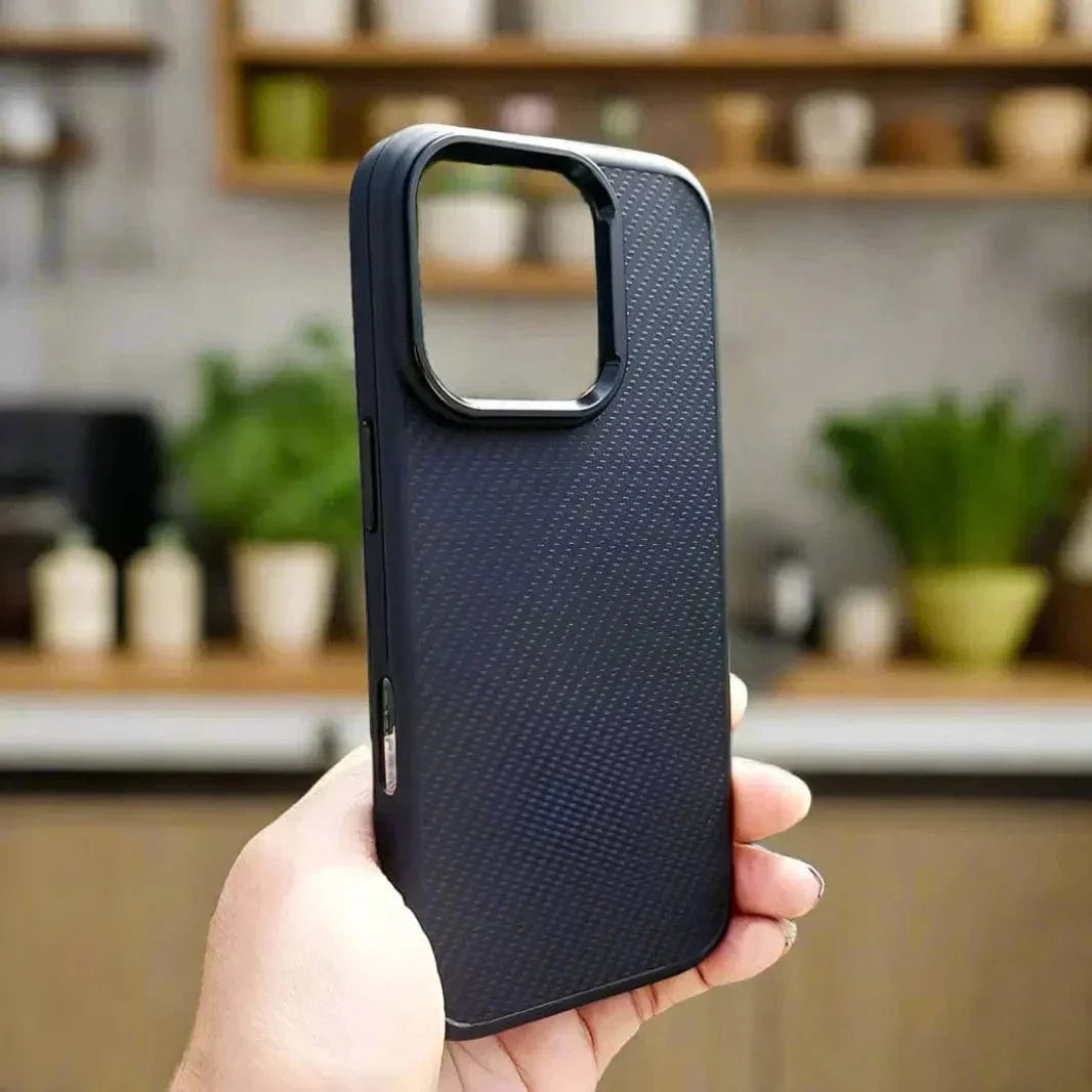 Carbon Fiber Magsafe PC Back and TPU Frame Case for iPhone 16 Plus iPhone 16 Plus / Black / with magsafe - Ktusu